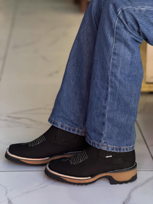 Original Embroidered Leather Ankle Boots