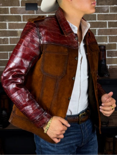 Crocodile And Suede Jacket