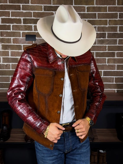 Crocodile And Suede Jacket