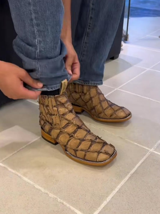 Men's Original Fish Skin Ankle Boots