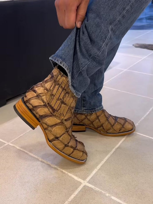 Men's Original Fish Skin Ankle Boots