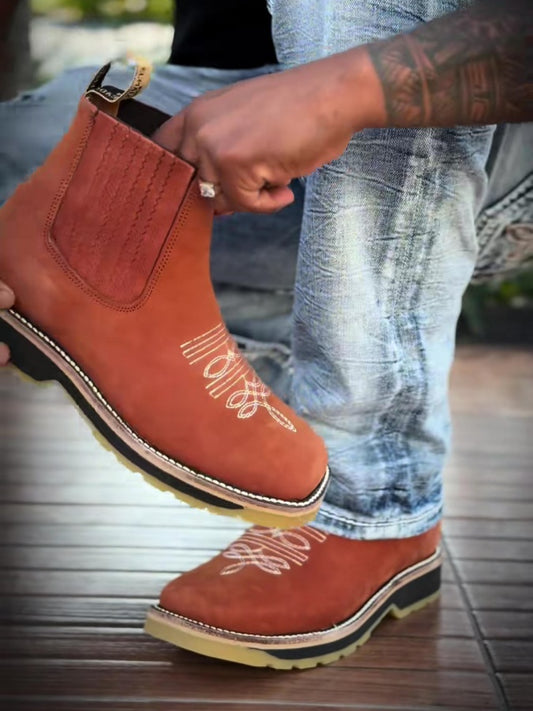 Men's Suede Chelsea Ankle Boots